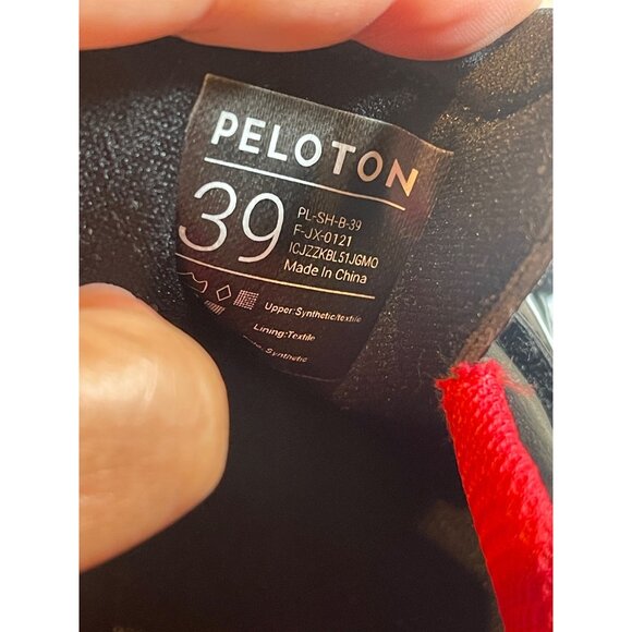 Peloton Cycling Black Shoes Two-Strap Fastening w/ Cleats Sz 39 (W8 M6) - Picture 6 of 11